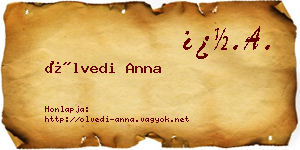 Ölvedi Anna névjegykártya