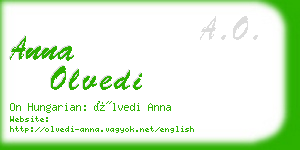 anna olvedi business card